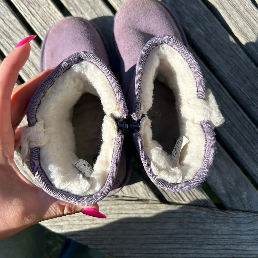Koolaburra‎ by UGG Victoria Mini Winter Boots Purple Suede Size 13 little girls